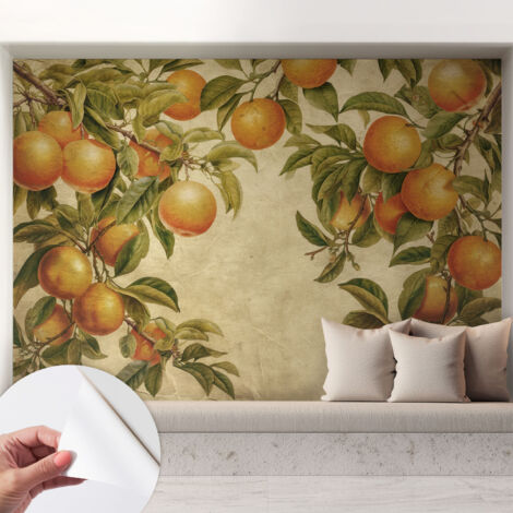 Fototapete Selbstklebend - Wanddekoration - Wandfolie - 3D Tapete Wand - Wohnungsdeko Fruchtzweige 208x146 cm (1/5)