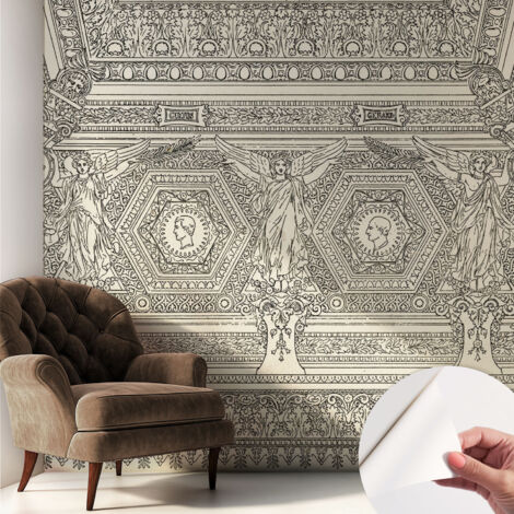 Tapete Selbstklebend - Fototapete mit Motiv - Wandtapete modern - Wandgestaltung Klassisches Ornament 250x250 cm (1/5)