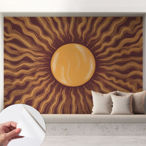 Tapete Selbstklebend - modernes Design - Wohnungsdeko - geruchslos - langlebig Sonnenstrahlen 208x146 cm (1/5)