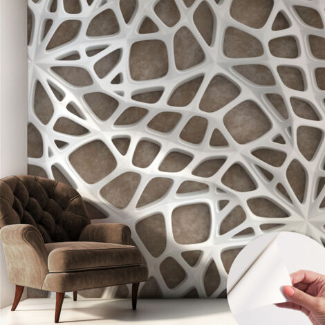 Tapete Selbstklebend - Wandtapete modern - Tapete mit Motiv - Tapete Schlafzimmer Spitzenartiges Netz 250x250 cm (1/5)