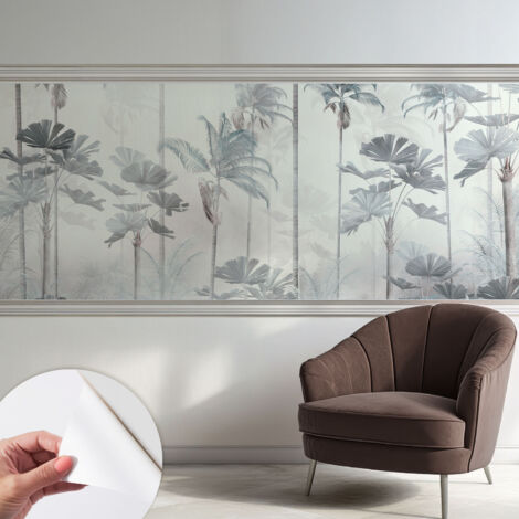 Selbstklebend Tapete modern - Wanddeko für Küche - Klebefolie Wand - luxus Look Tropische Landschaft 250x104 cm (1/5)