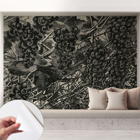Tapete Selbstklebend - modernes Design - Wohnungsdeko - geruchslos - langlebig Traubenmuster 208x146 cm (1/5)