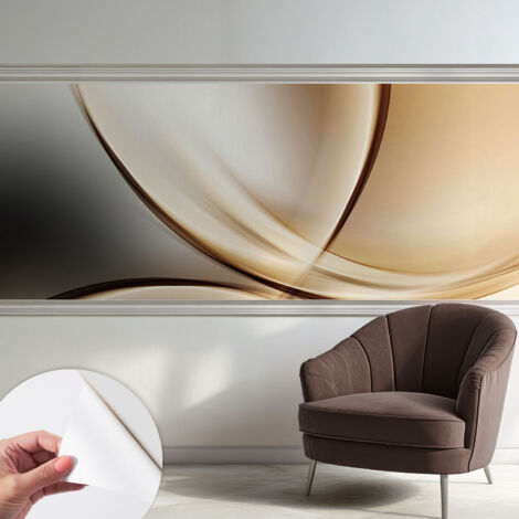 Tapete Selbstklebend - abwaschbar - Tapete mit Motiv - trendige Wanddeko - elegant Fototapete Geschwungene Linien 250x104 cm (1/5)