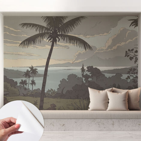 Fototapete Selbstklebend - Büro Wandgestaltung - Wanddekoration Wohnzimmer Exotische Landschaft 208x146 cm (1/5)