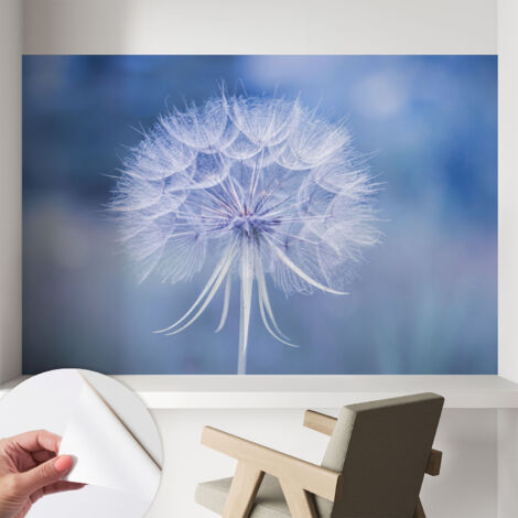 Tapete Selbstklebend - abwaschbar - Tapete mit Motiv - trendige Wanddeko - elegant Fototapete  Blaue Zartheit 104x70 cm (1/5)