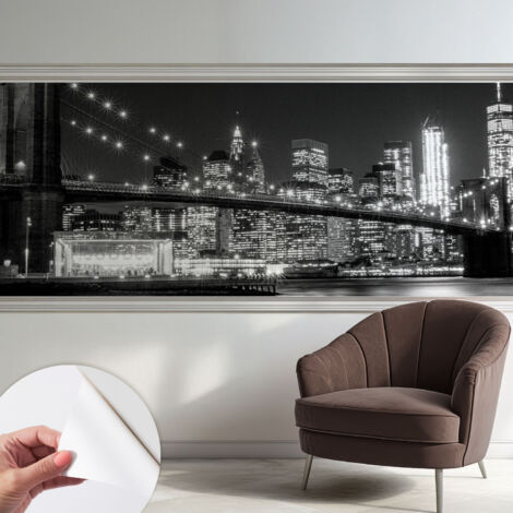 Fototapete Selbstklebend - Wanddekoration - Wandfolie - 3D Tapete Wand - Wohnungsdeko Nachtpanorama 250x104 cm (1/5)