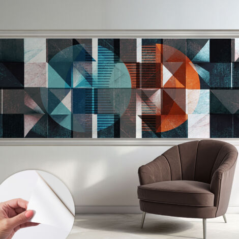 Fototapete Selbstklebend - Wandtattoo - leicht anzubringen - Wandverkleidung Abstrakte Formen 250x104 cm (1/5)