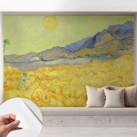 Fototapete Selbstklebend - Wanddekoration - Wandfolie - 3D Tapete Wand - Wohnungsdeko Weizenfeld 208x146 cm (1/5)