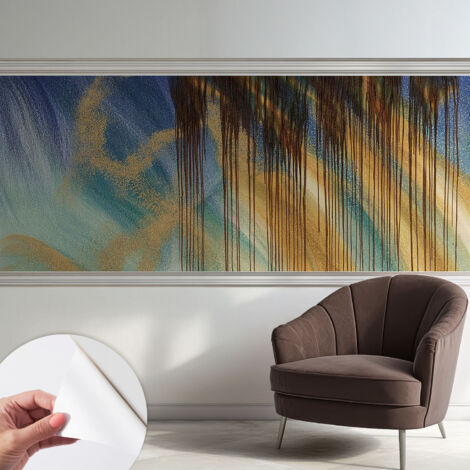 Fototapete Selbstklebend - Büro Wandgestaltung - Wanddekoration Wohnzimmer Abstrakte Komposition 250x104 cm