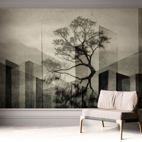 Fototapete Selbstklebend - Büro Wandgestaltung - Wanddekoration Wohnzimmer Schlichte Eleganz 312x219 cm (1/5)