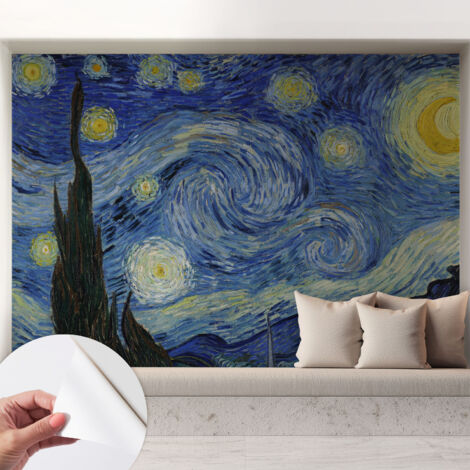 Fototapete Selbstklebend - Büro Wandgestaltung - Wanddekoration Wohnzimmer Nächtlicher Wirbel 208x146 cm (1/5)