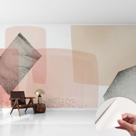 Selbstklebend Tapete modern Wohnzimmer - Wanddekoration - einfach anzubringen Zarte Figuren 416x254 cm (1/5)