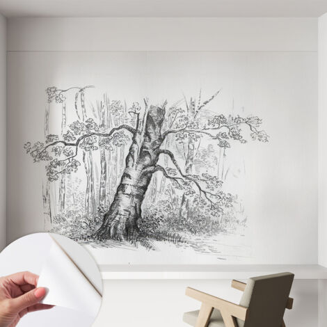 Tapete Selbstklebend - Wandtapete modern - Tapete mit Motiv - Tapete Schlafzimmer Waldbaum 152x104 cm (1/5)