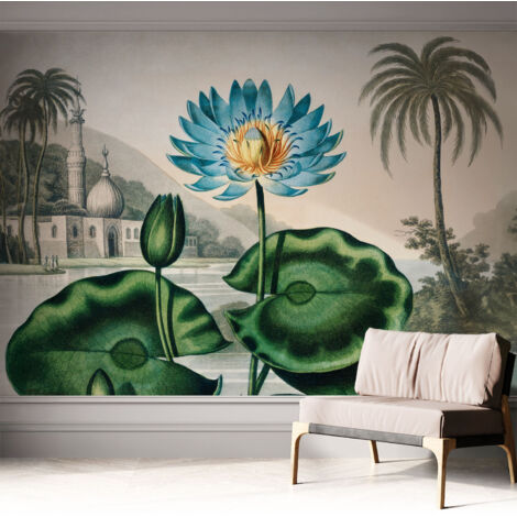 Selbstklebende Tapete - Wanddekoration Wohnzimmer - Tapete Schlafzimmer Exotische Landschaft 312x219 cm (1/5)
