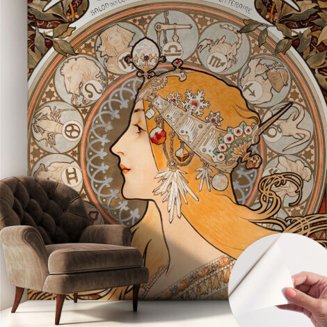 Tapete Selbstklebend - abwaschbar - trendige Wanddeko - elegant Fototapete Zodiac-Eleganz 250x250 cm (1/5)