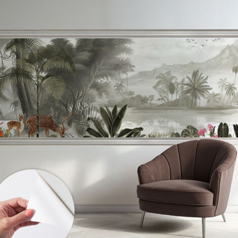 Tapete Selbstklebend - Fototapete mit Motiv - Wandtapete modern - Wandgestaltung Tropische Oase 250x104 cm (1/5)