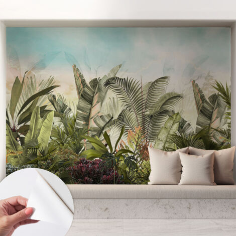 Fototapete Selbstklebend - Wanddekoration - Wandfolie - 3D Tapete Wand - Wohnungsdeko Tropisches Paradies 208x146 cm (1/5)