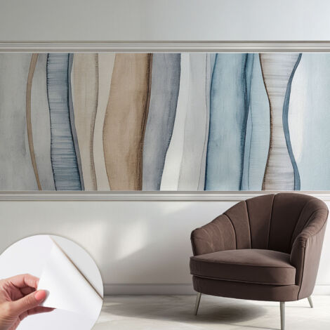 Fototapete Selbstklebend - Wanddekoration - Wandfolie - 3D Tapete Wand - Wohnungsdeko Abstrakte Streifen 250x104 cm (1/5)