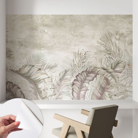 Selbstklebend Tapete - abwaschbar - Raumgestaltung  Schlafzimmer Wohnzimmer Tapete Dekorative Blätter 104x70 cm (1/5)