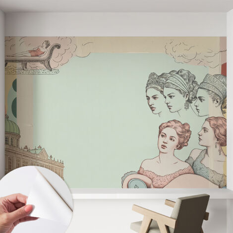 Tapete Selbstklebend - modernes Design - Wohnungsdeko - geruchslos - langlebig Klassische Collage 152x104 cm (1/5)