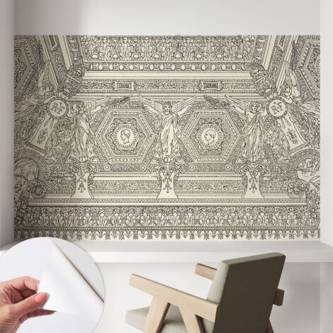 Fototapete Selbstklebend - Wandtattoo - leicht anzubringen - Wandverkleidung Klassisches Ornament 104x70 cm (1/5)