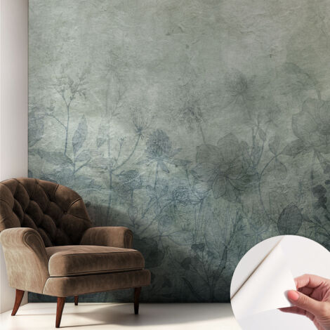 Selbstklebend Tapete modern - Wanddeko für Küche - Klebefolie Wand - luxus Look Pflanzliche Eleganz 250x250 cm