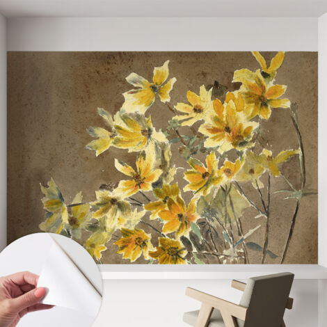 Fototapete Selbstklebend - Wandtattoo - leicht anzubringen - Wandverkleidung Sonniger Blumenstrauß 152x104 cm (1/5)