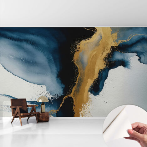 Selbstklebend Tapete - Wandgestaltung - Tapete Wohnzimmer - Flur Eingangsbereich Bunte Abstraktion 416x254 cm (1/5)