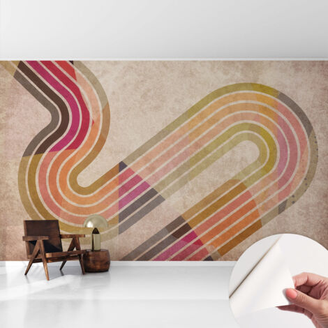Selbstklebend Tapete modern - Wanddeko für Küche - Klebefolie Wand - luxus Look Geometrische Linien 416x254 cm (1/5)