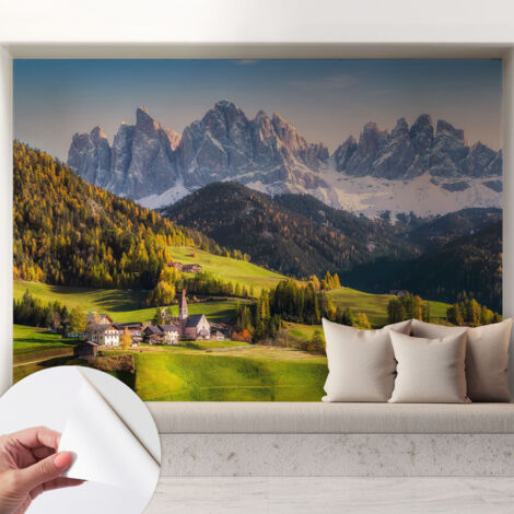 Fototapete Selbstklebend - Büro Wandgestaltung - Wanddekoration Wohnzimmer Berglandschaft 208x146 cm (1/5)