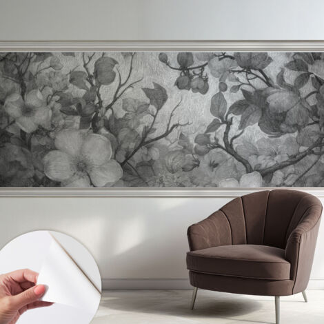 Selbstklebend Tapete modern - Wanddeko für Küche - Klebefolie Wand - luxus Look Blütenzweig 250x104 cm (1/5)