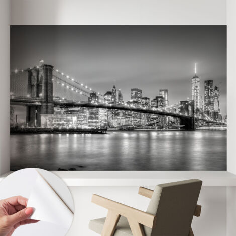 Tapete Selbstklebend - modernes Design - Wohnungsdeko - geruchslos - langlebig Großstadtbrücke 104x70 cm (1/5)