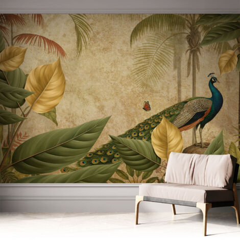 Fototapete Selbstklebend - trendige Wanddeko - Schlafzimmer - Wohnzimmer Exotischer Vogel 312x219 cm (1/5)