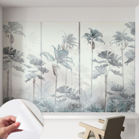 Selbstklebend Tapete modern - Wanddeko für Küche - Klebefolie Wand - luxus Look Tropische Landschaft 152x104 cm (1/5)