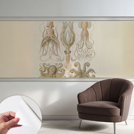 Selbstklebend Tapete - abwaschbar - Raumgestaltung  Schlafzimmer Wohnzimmer Tapete Meeresleben 250x104 cm (1/5)