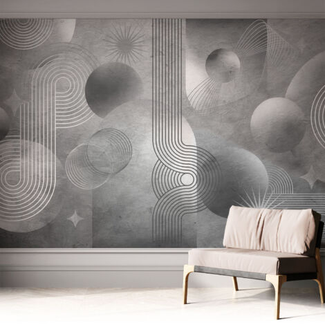 Selbstklebend Tapete - Wandgestaltung - Tapete Wohnzimmer - Flur Eingangsbereich Abstrakte Eleganz 312x219 cm (1/5)