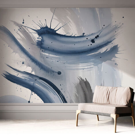 Tapete Selbstklebend - abwaschbar - Tapete mit Motiv - trendige Wanddeko - elegant Fototapete  Künstlerische Pinselstriche 312x219 cm (1/5)