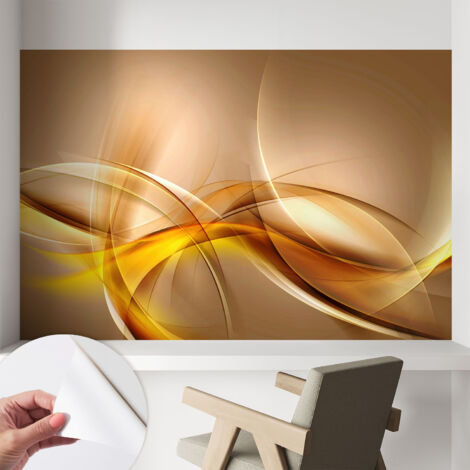 Selbstklebend Tapete modern - Wanddeko für Küche - Klebefolie Wand - luxus Look Sanfte Linien 104x70 cm (1/5)