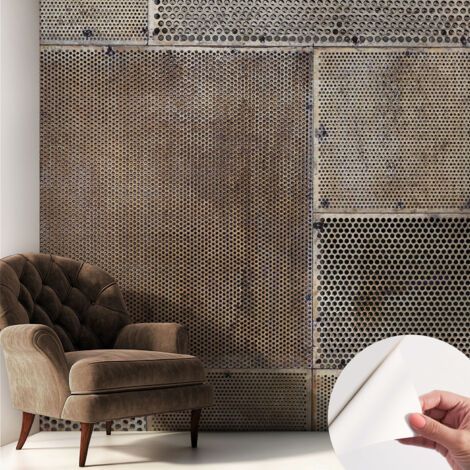 Tapete Selbstklebend - Fototapete mit Motiv - Wandtapete modern - Wanddeko Metallische Muster 250x250 cm (1/5)
