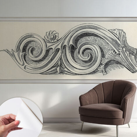 Tapete Selbstklebend - Fototapete mit Motiv - Wandtapete modern - Wandgestaltung Pflanzenornament 250x104 cm (1/5)