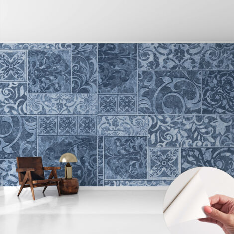 Fototapete Selbstklebend - trendige Wanddeko - Schlafzimmer - Wohnzimmer Pflanzliche Ornamente 416x254 cm (1/5)
