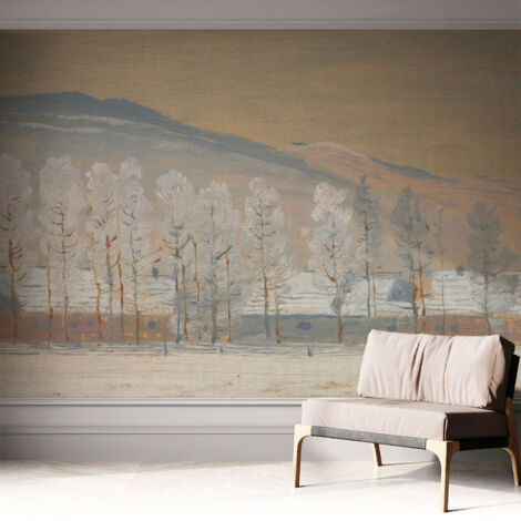 Selbstklebend Tapete modern - Wanddeko für Küche - Klebefolie Wand - luxus Look Winterkulisse 312x219 cm (1/5)