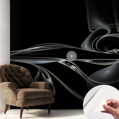 Fototapete Selbstklebend - Wandtattoo - leicht anzubringen - Wandverkleidung Fließende Linien 250x250 cm (1/5)
