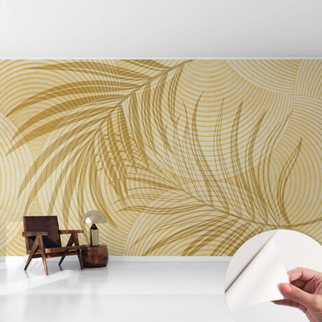 Tapete Selbstklebend - abwaschbar - Tapete mit Motiv - trendige Wanddeko - elegant Fototapete Tropische Eleganz 416x254 cm (1/5)
