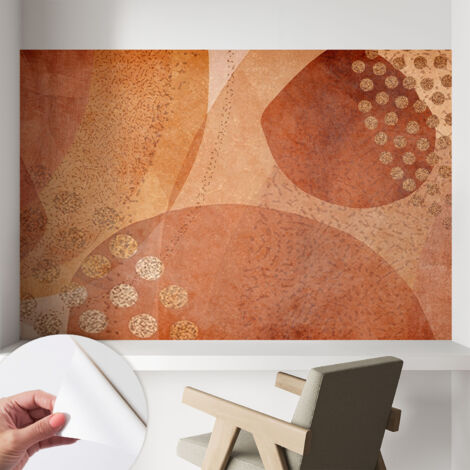 Selbstklebende Tapete - Wanddekoration Wohnzimmer - Tapete Schlafzimmer Erdige Kompositionen 104x70 cm (1/5)