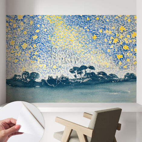 Tapete Selbstklebend - Fototapete mit Motiv - Wandtapete modern - Wandgestaltung Sternenabstraktion 104x70 cm (1/5)