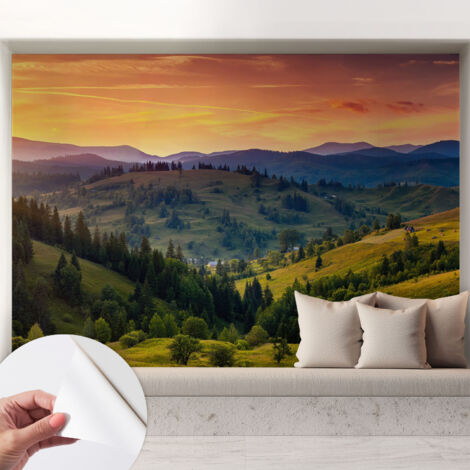 Tapete Selbstklebend - Fototapete mit Motiv - Wandtapete modern - Wandgestaltung Berglandschaft 208x146 cm (1/5)