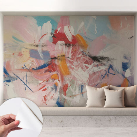 Fototapete Selbstklebend - trendige Wanddeko - Schlafzimmer - Wohnzimmer Harmonische Abstraktion 208x146 cm (1/5)