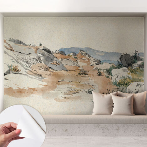 Fototapete Selbstklebend - Wandtattoo - leicht anzubringen - Wandverkleidung Felslandschaft 208x146 cm (1/5)