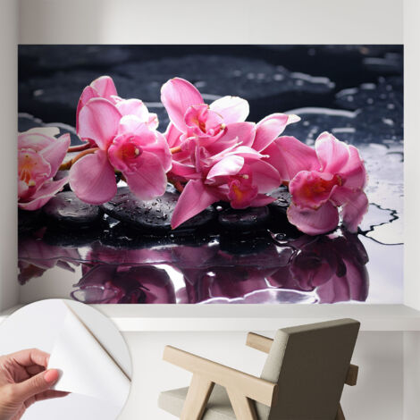 Tapete Selbstklebend - abwaschbar - trendige Wanddeko - elegant Fototapete Blumige Eleganz 104x70 cm (1/5)